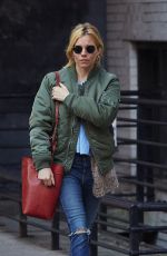SIENNA MILLER Out in New York 11/22/2015