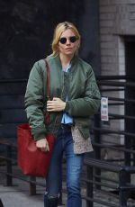 SIENNA MILLER Out in New York 11/22/2015