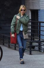 SIENNA MILLER Out in New York 11/22/2015