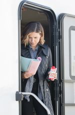 SOPHIA BUSH on the Set of Chicago P.D. in Chicago 11/19/2015