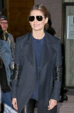 STANA KATIC Leaves Good Morning America Studios 11/10/2015