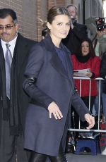 STANA KATIC Leaves Good Morning America Studios 11/10/2015