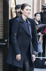 STANA KATIC Leaves Good Morning America Studios 11/10/2015