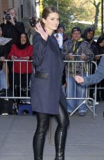 STANA KATIC Leaves Good Morning America Studios 11/10/2015