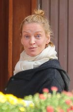 UMA THURMAN Out for Lunch at Da Silvano Restaurant 11/09/2015