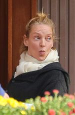 UMA THURMAN Out for Lunch at Da Silvano Restaurant 11/09/2015