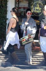 VANESSA and STELLA HUDGENS at Aroma Coffee & Tea in Los Angeles 11/06/2015