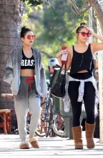 VANESSA and STELLA HUDGENS at Aroma Coffee & Tea in Los Angeles 11/06/2015