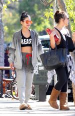 VANESSA and STELLA HUDGENS at Aroma Coffee & Tea in Los Angeles 11/06/2015