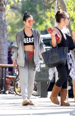 VANESSA and STELLA HUDGENS at Aroma Coffee & Tea in Los Angeles 11/06/2015