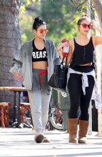 VANESSA and STELLA HUDGENS at Aroma Coffee & Tea in Los Angeles 11/06/2015
