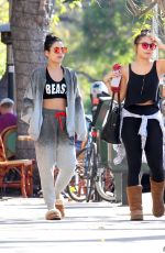 VANESSA and STELLA HUDGENS at Aroma Coffee & Tea in Los Angeles 11/06/2015