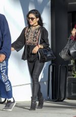 VANESSA and STELLA HUDGENS Leaves Palihouse Restaurant in West Hollywood 11/15/2015