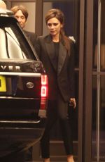 VICTORIA BECKHAM Leaves Beaumont Hotel in London 11/23/2015