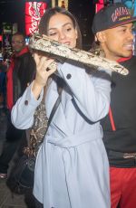 VICTORIA JUSTICE and MADISON REED Holds a Snake Out in New York 11/19/2015