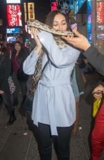 VICTORIA JUSTICE and MADISON REED Holds a Snake Out in New York 11/19/2015