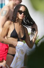 ZOE KRAVITZ in Bikini at a Pool in Miami 11/13/2015