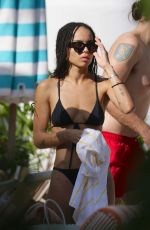 ZOE KRAVITZ in Bikini at a Pool in Miami 11/13/2015