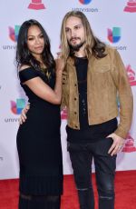 ZOE SALDANA at 2015 Latin Grammy Awards in Las Vegas 11/18/2015