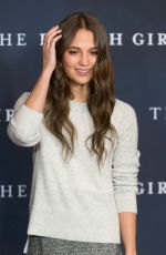 ALICIA VIKANDER at The Danish Girl Photocall in Berlin 12/10/2015