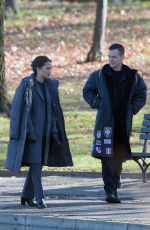 ALICIA VIKANDER on the Set of Untitled Bourne 5 Movie in Washington 12/04/2015