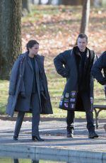 ALICIA VIKANDER on the Set of Untitled Bourne 5 Movie in Washington 12/04/2015