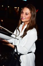 ALICIA VIKANDER Ooutside NYIT Auditorium in New York 12/15/2015
