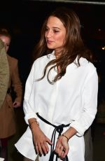 ALICIA VIKANDER Ooutside NYIT Auditorium in New York 12/15/2015