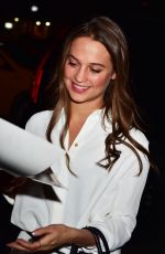 ALICIA VIKANDER Ooutside NYIT Auditorium in New York 12/15/2015