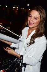 ALICIA VIKANDER Ooutside NYIT Auditorium in New York 12/15/2015