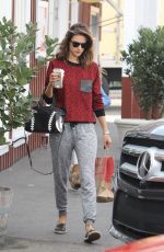 ALLESANDRA AMBROSIO at Brentwood Country Mart in Santa Monica 12/10/2015