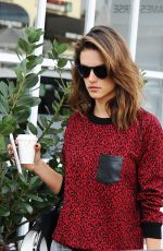 ALLESANDRA AMBROSIO at Brentwood Country Mart in Santa Monica 12/10/2015