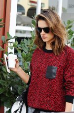 ALLESANDRA AMBROSIO at Brentwood Country Mart in Santa Monica 12/10/2015