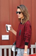 ALLESANDRA AMBROSIO at Brentwood Country Mart in Santa Monica 12/10/2015
