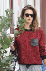 ALLESANDRA AMBROSIO at Brentwood Country Mart in Santa Monica 12/10/2015