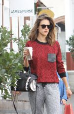 ALLESANDRA AMBROSIO at Brentwood Country Mart in Santa Monica 12/10/2015