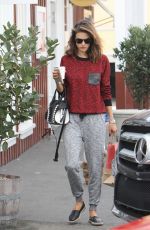 ALLESANDRA AMBROSIO at Brentwood Country Mart in Santa Monica 12/10/2015