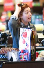 ALYSON HANNIGAN Shopping at Ralphs in Brentwood 12/04/2015