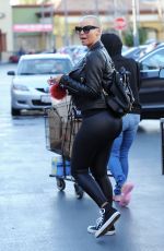 AMBER ROSE at a Nail Salon in Los Angeles 12/29/2015