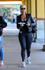 AMBER ROSE at a Nail Salon in Los Angeles 12/29/2015