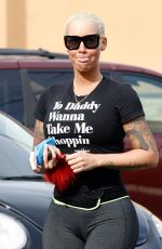 AMBER ROSE Out and About in Studio City 12/27/2015