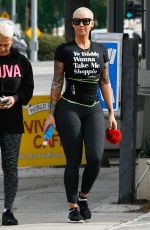 AMBER ROSE Out and About in Studio City 12/27/2015