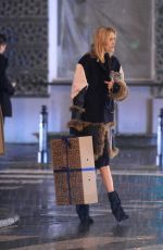 ANJA RUBIK Out for Dinner in Warsaw 12/21/2015