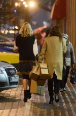 ANJA RUBIK Out for Dinner in Warsaw 12/21/2015
