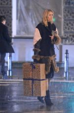 ANJA RUBIK Out for Dinner in Warsaw 12/21/2015