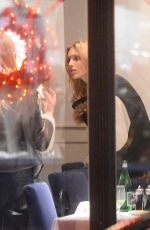 ANJA RUBIK Out for Dinner in Warsaw 12/21/2015