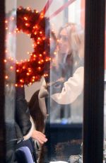 ANJA RUBIK Out for Dinner in Warsaw 12/21/2015