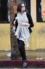 ANNE HATHAWAY Out and About in Los Angeles 12/22/2015