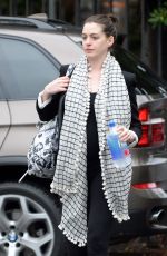 ANNE HATHAWAY Out and About in Los Angeles 12/22/2015
