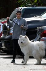 ARIEL WINTER Walks Her Dogs Out in Los Angeles 12/24/2015